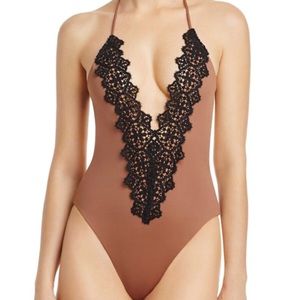 Blue Life Swim Brown Lace Mirage One Piece